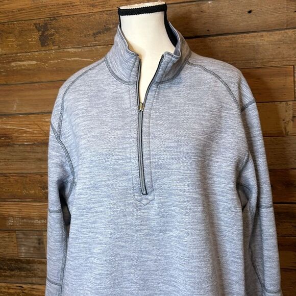 TOMMY BAHAMA reversible long sleeve pullover with zipper 2 in 1 - Picture 6 of 10